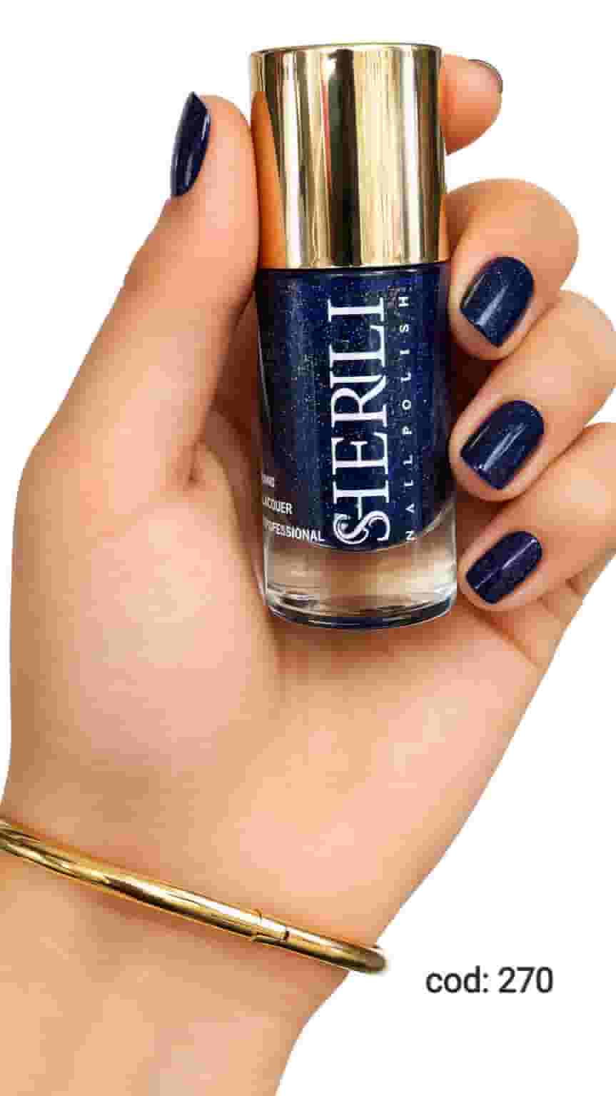 Navy Glitter Nail Polish Showcase