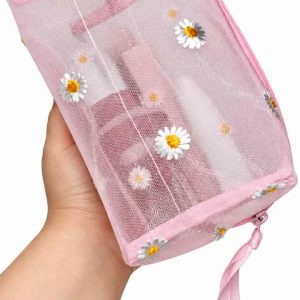 کیف.ارایشی.بابونه.توری.شیشه.ای
